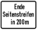 in 200m Ende Seitenstreifen